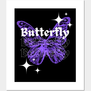 Purple Butterfly Posters and Art